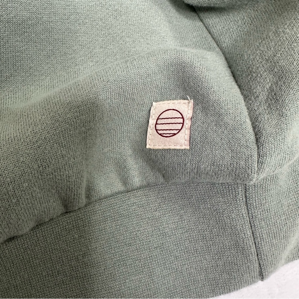 NWT Marine Layer Men's Silt Green Chest Striped Fleece Crewneck Sweater Size XL - Picture 5 of 6